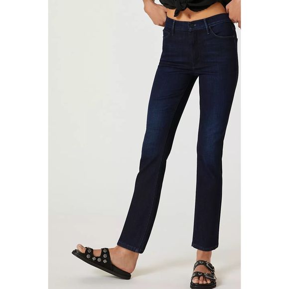 Anthropologie MOTHER The Dazzler High-Rise Straight Ankle Jeans - Picture 2 of 9